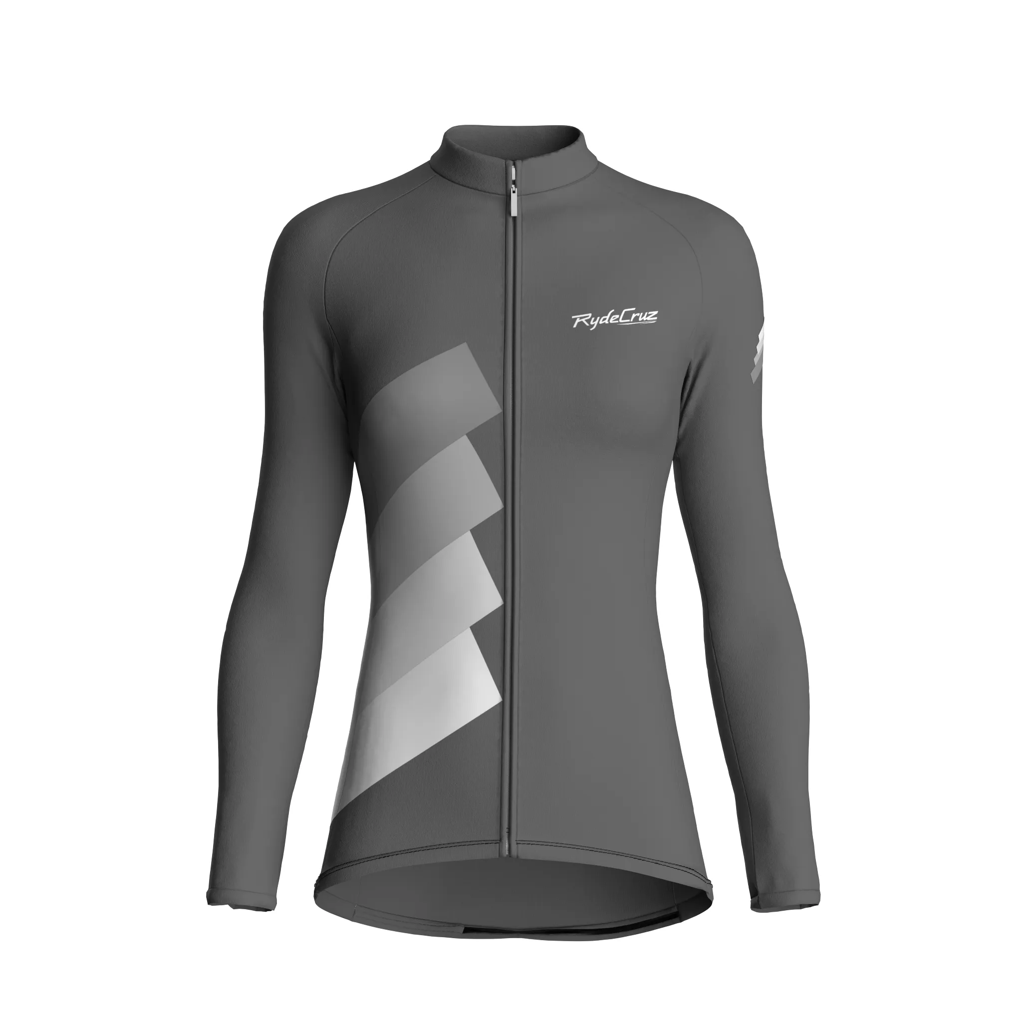 Synth Wave | Ash Gray Female Long Sleeves Jersey