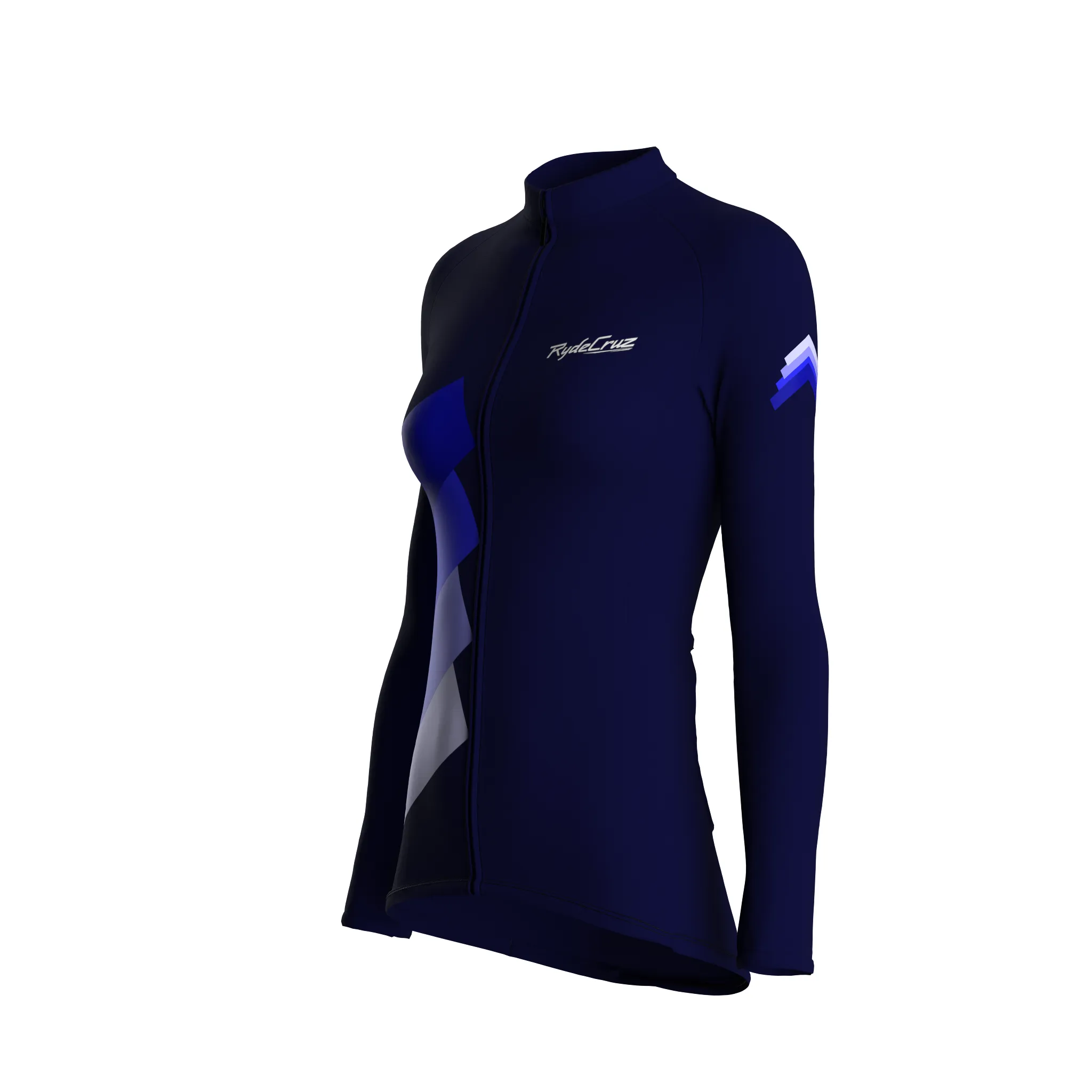Synth Wave | Dark Blue Female Long Sleeves Jersey