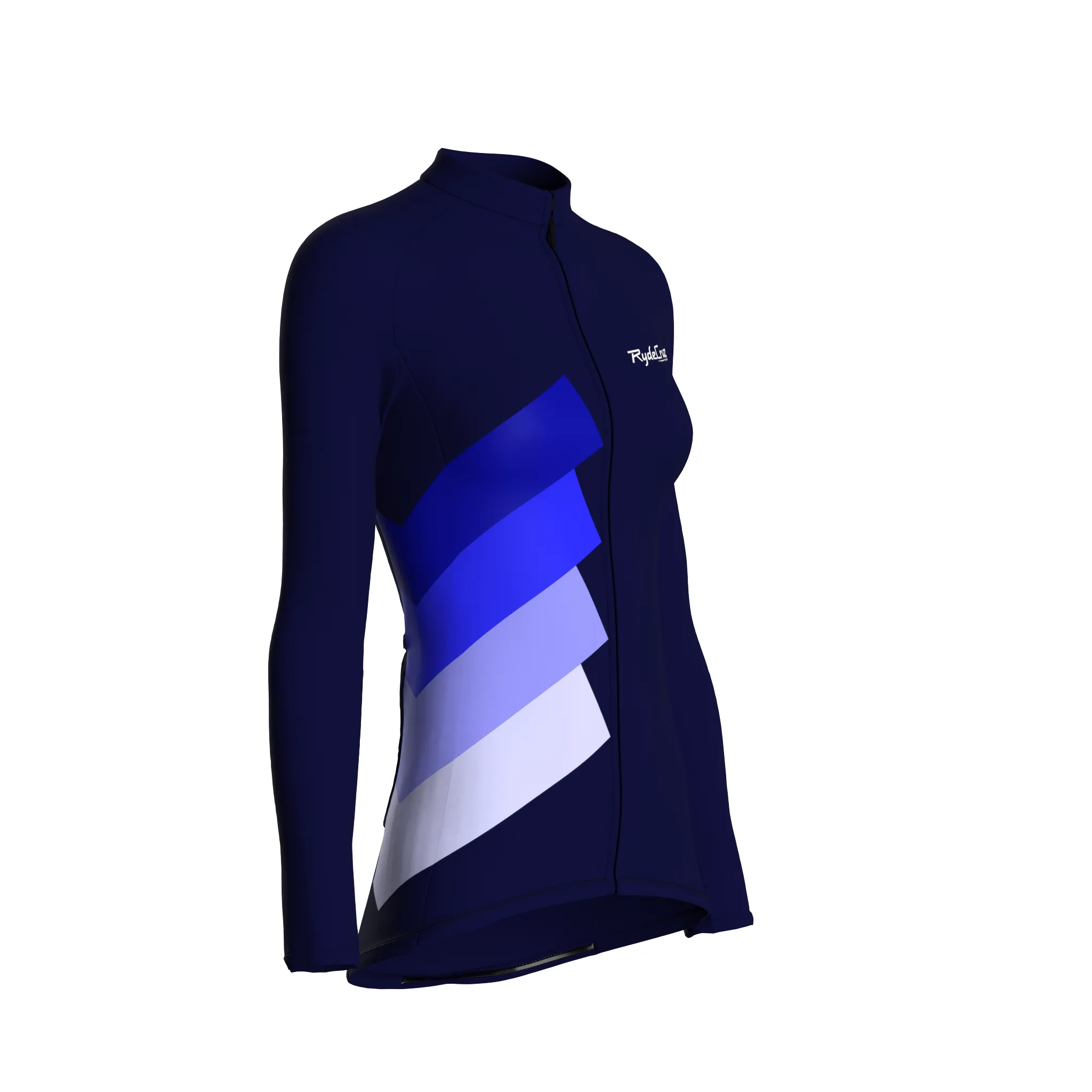 Synth Wave | Dark Blue Female Long Sleeves Jersey