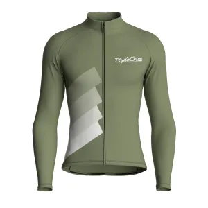 Synth Wave | Dark Khaki Male Long Sleeves Jersey