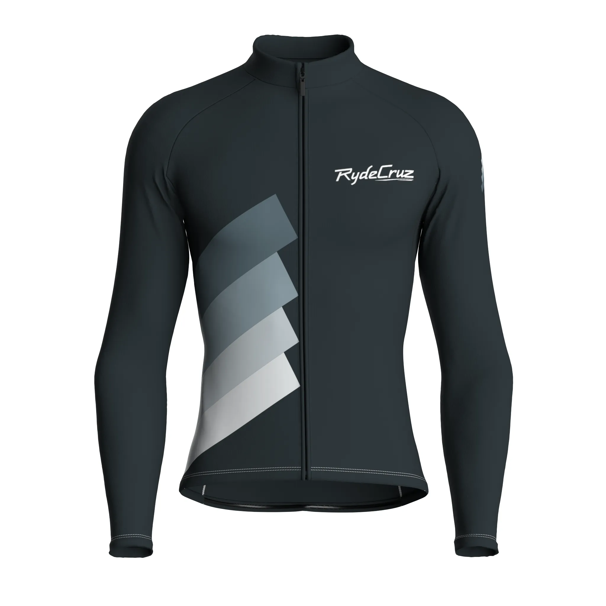 Synth Wave | Gunmetal Gray Male Long Sleeves Jersey