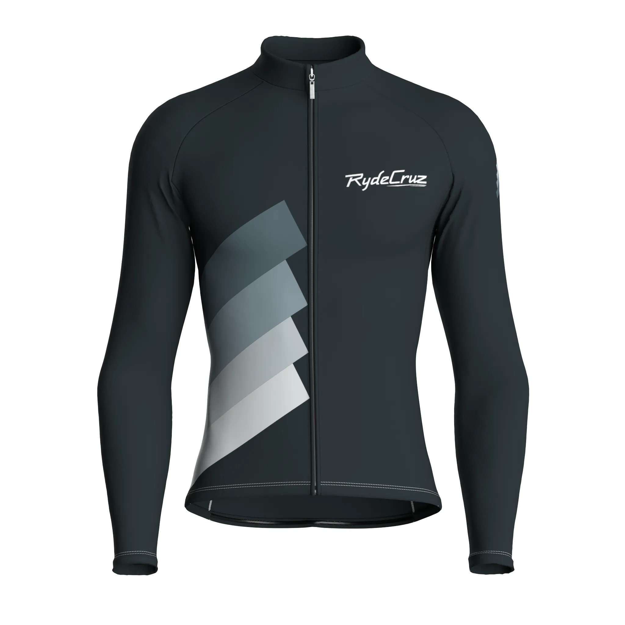 Synth Wave | Gunmetal Gray Male Long Sleeves Jersey