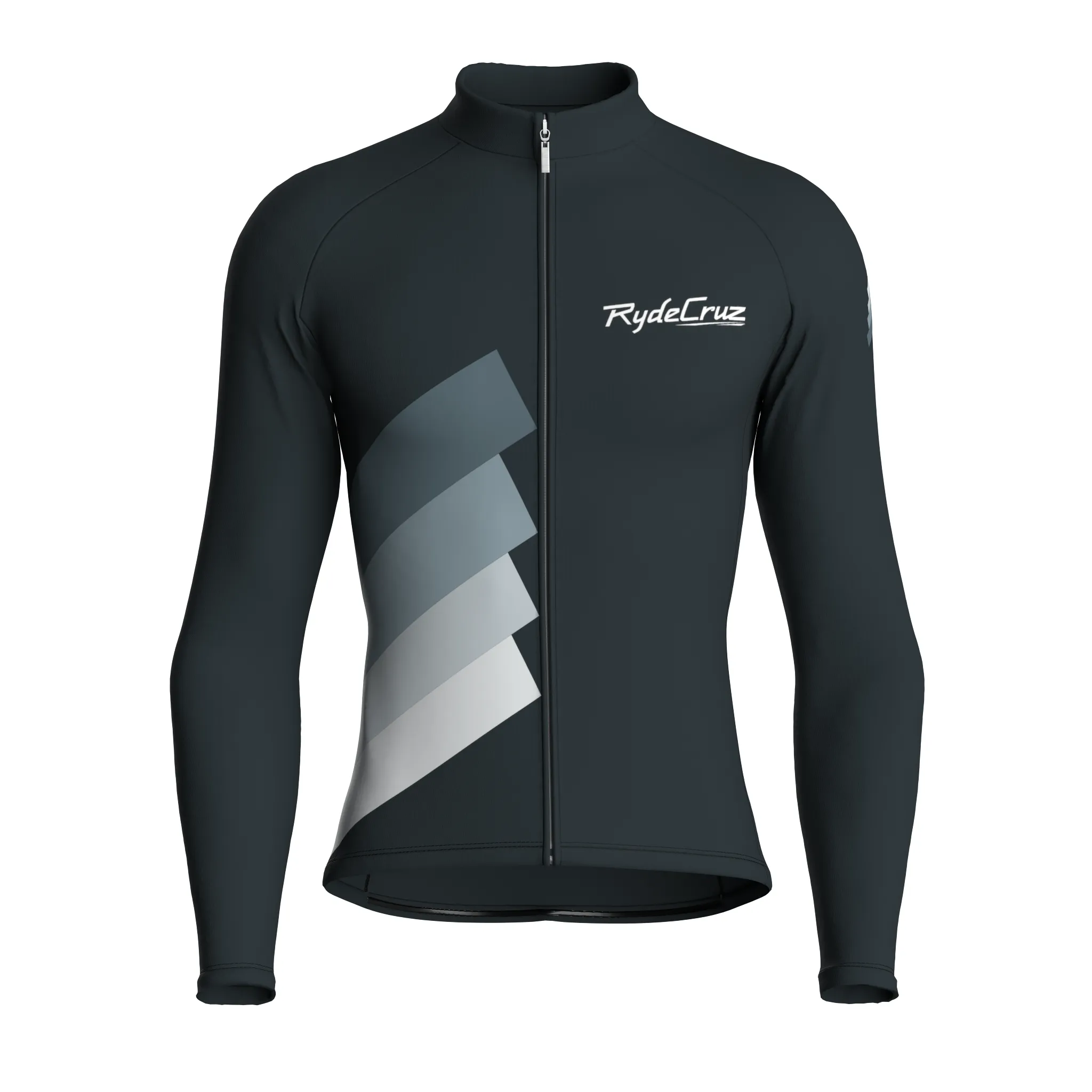 Synth Wave | Gunmetal Gray Male Long Sleeves Jersey