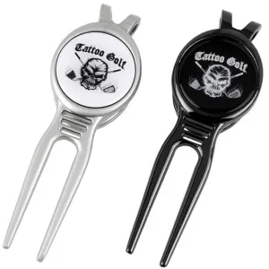 TattooGolf Divot Tool with Magnetic Ball Marker Black Nickel (A001-BN)