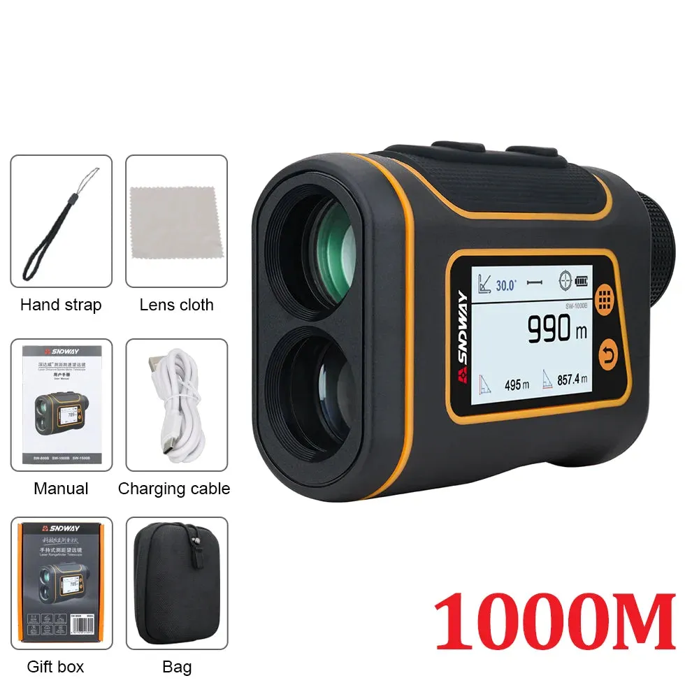 Telescope Laser Rangefinder 1000m Laser Distance Meter Monocular Golf hunting laser Range Finder tape Measure Roulette sports
