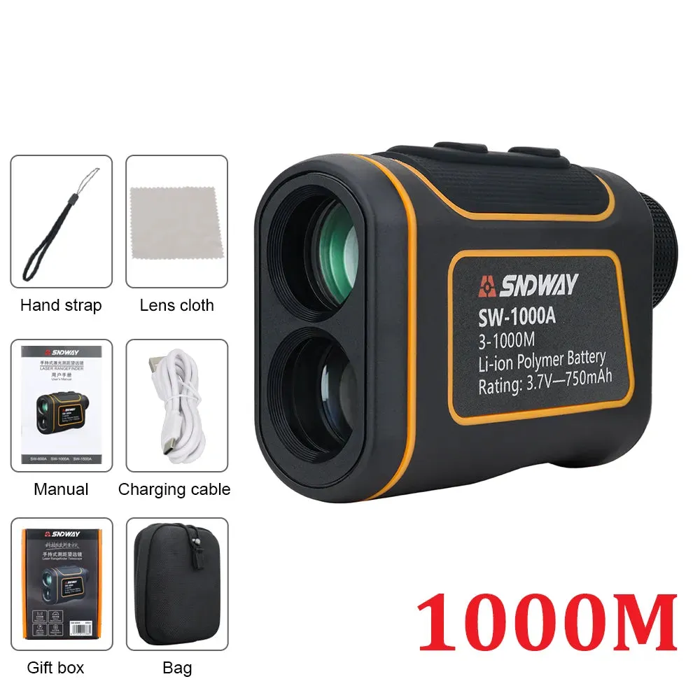 Telescope Laser Rangefinder 1000m Laser Distance Meter Monocular Golf hunting laser Range Finder tape Measure Roulette sports