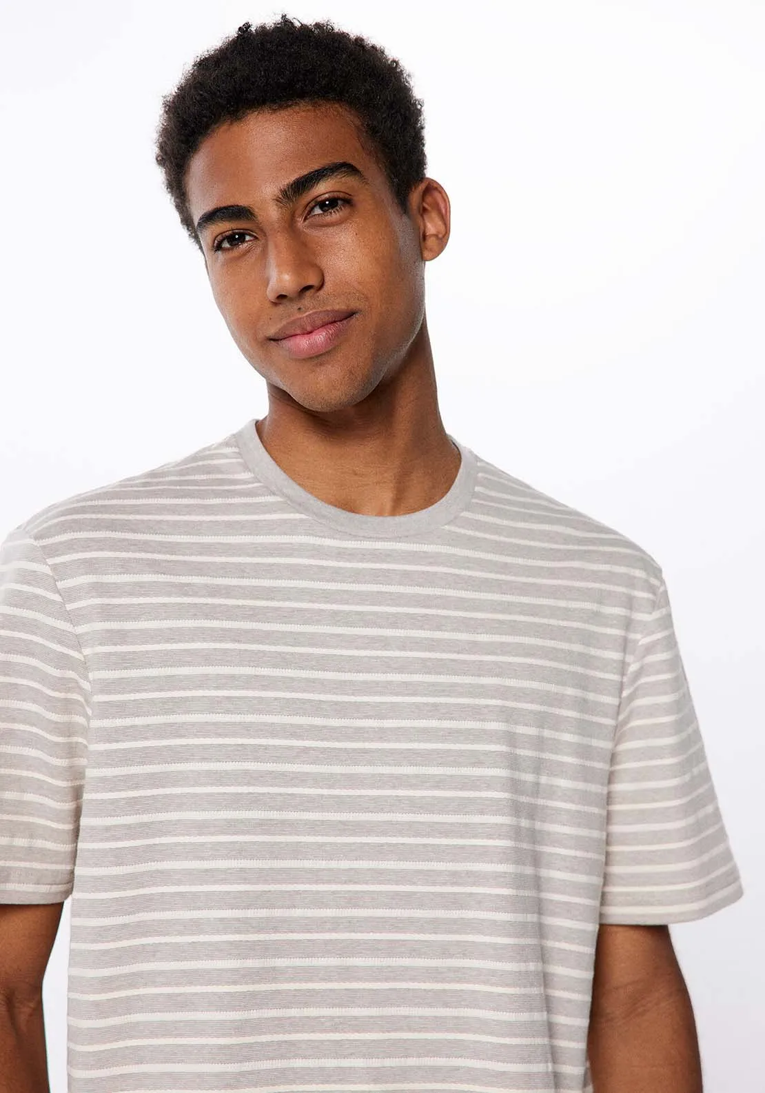 Textured stripe T-shirt