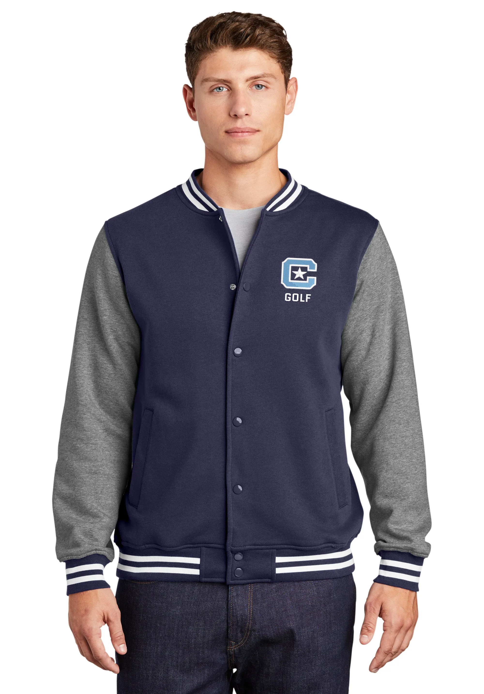 The Citadel C star, Club Sports Golf, Fleece Letterman Jacket