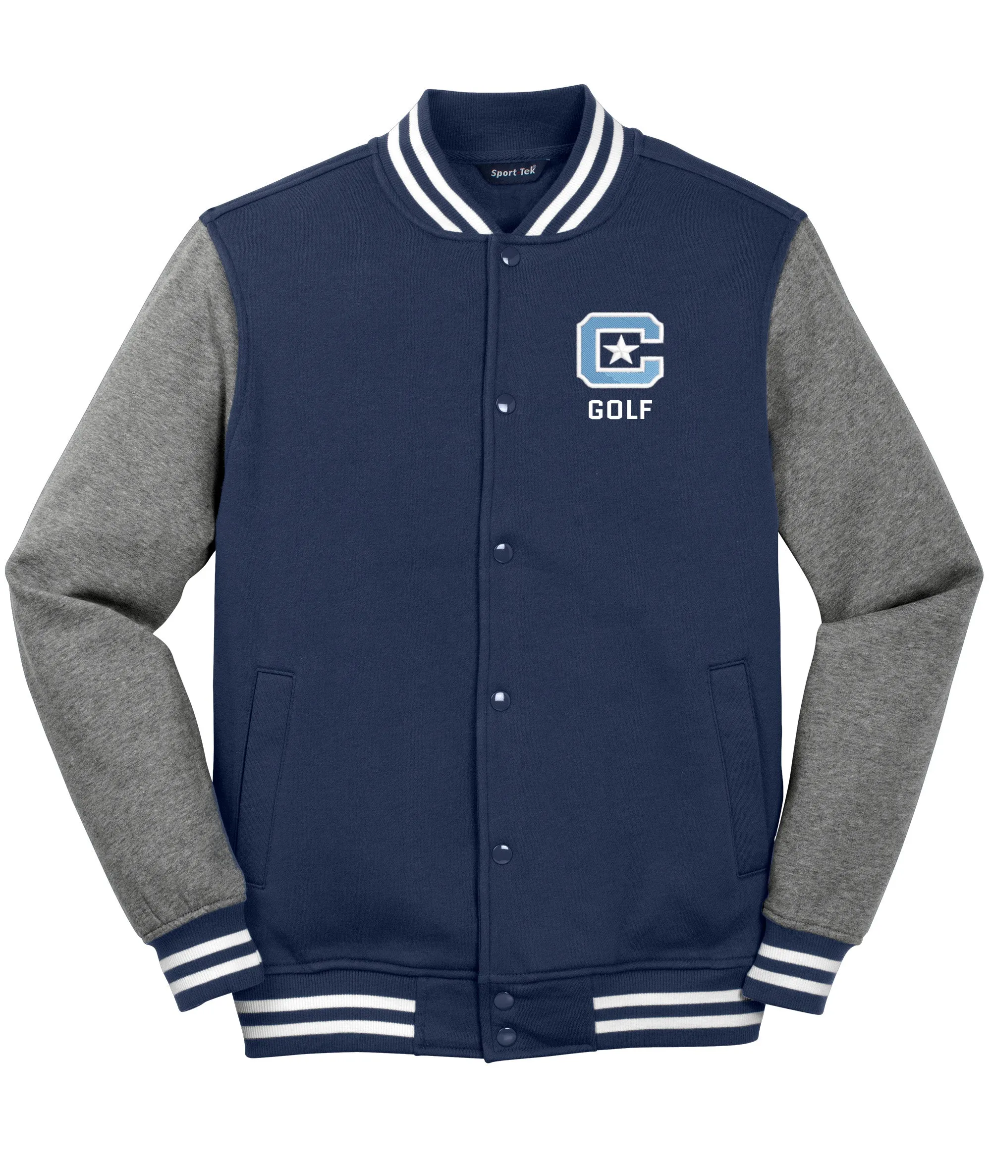 The Citadel C star, Club Sports Golf, Fleece Letterman Jacket