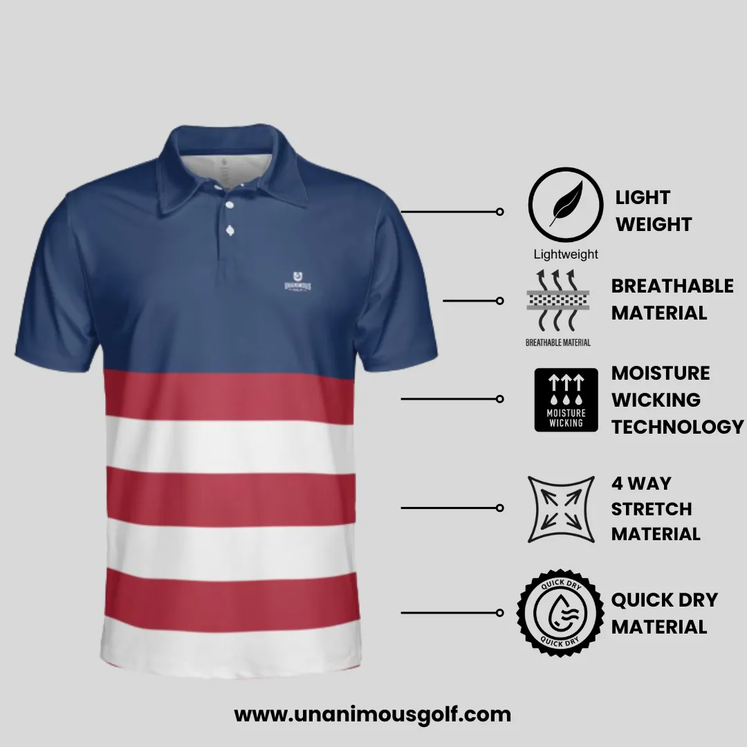 The Red White and Blue Golf polo