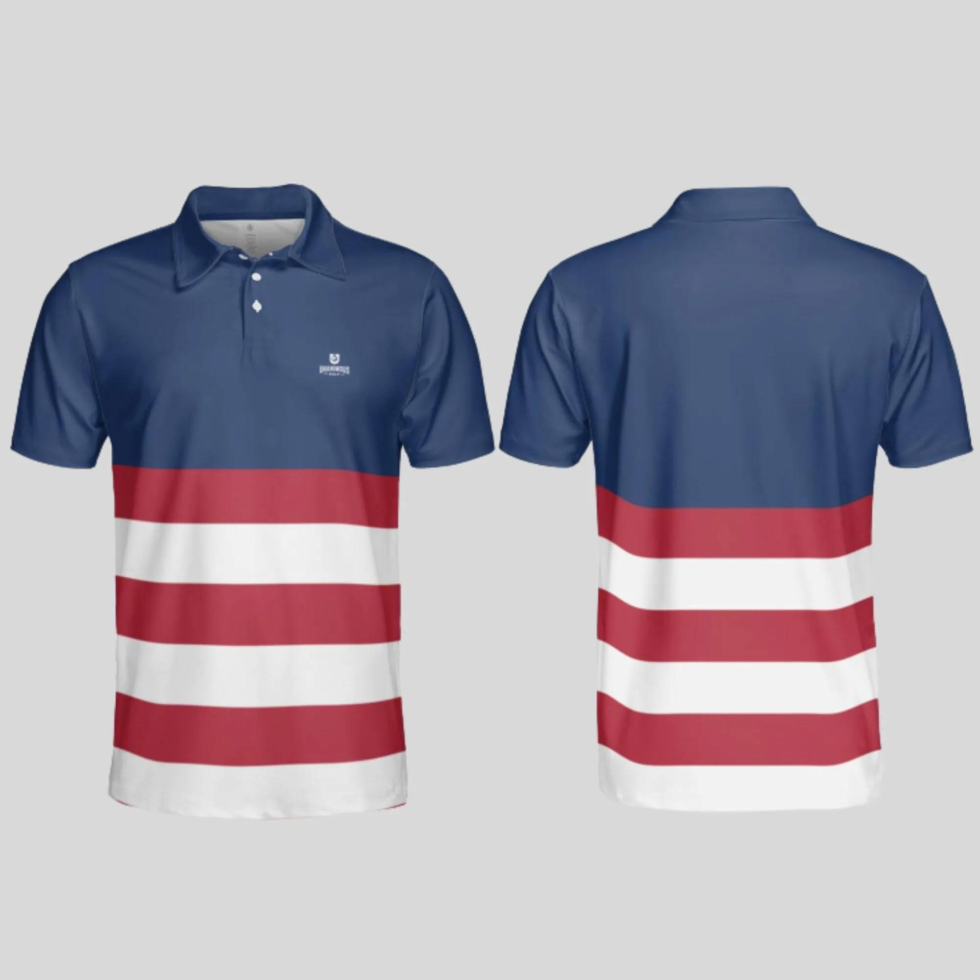 The Red White and Blue Golf polo