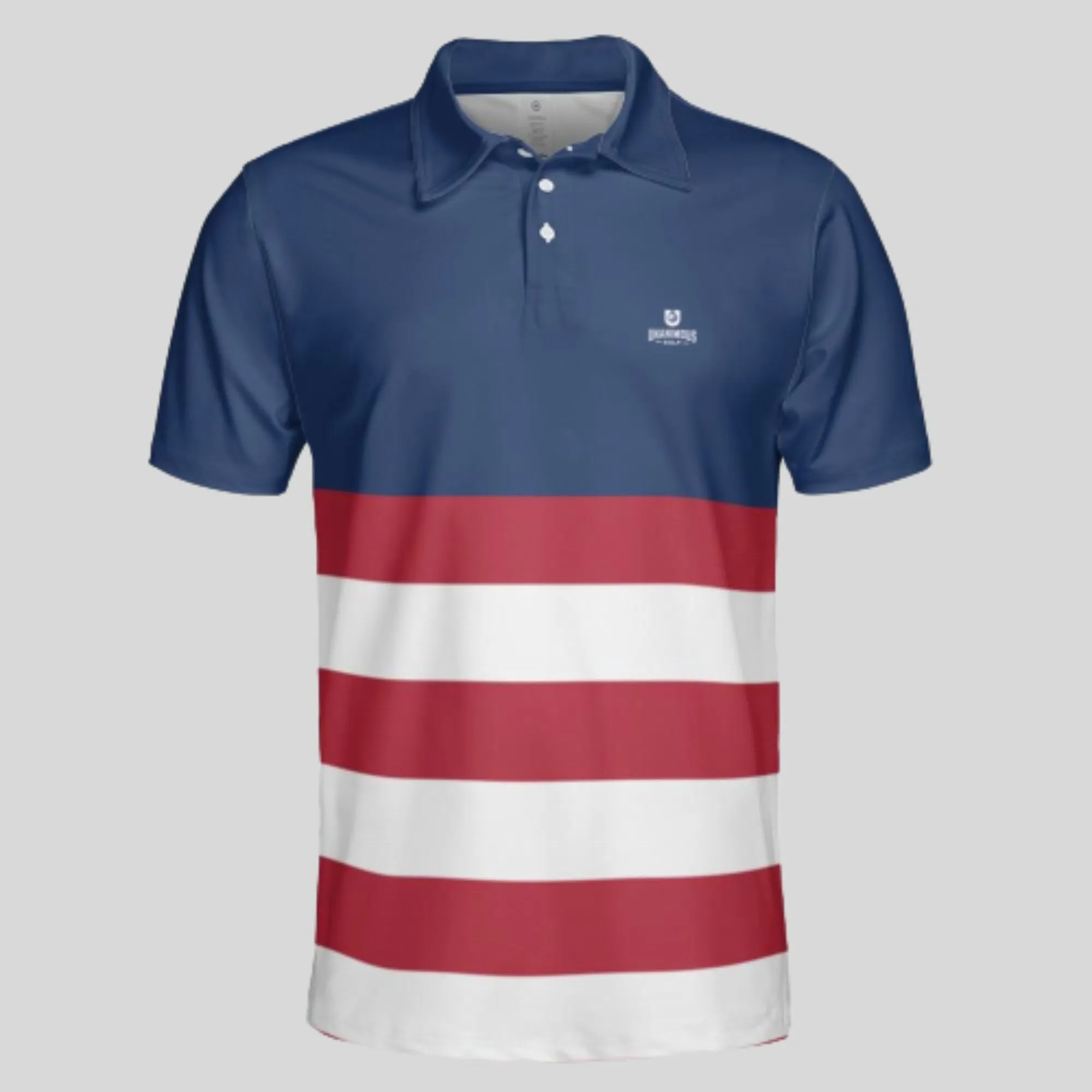 The Red White and Blue Golf polo
