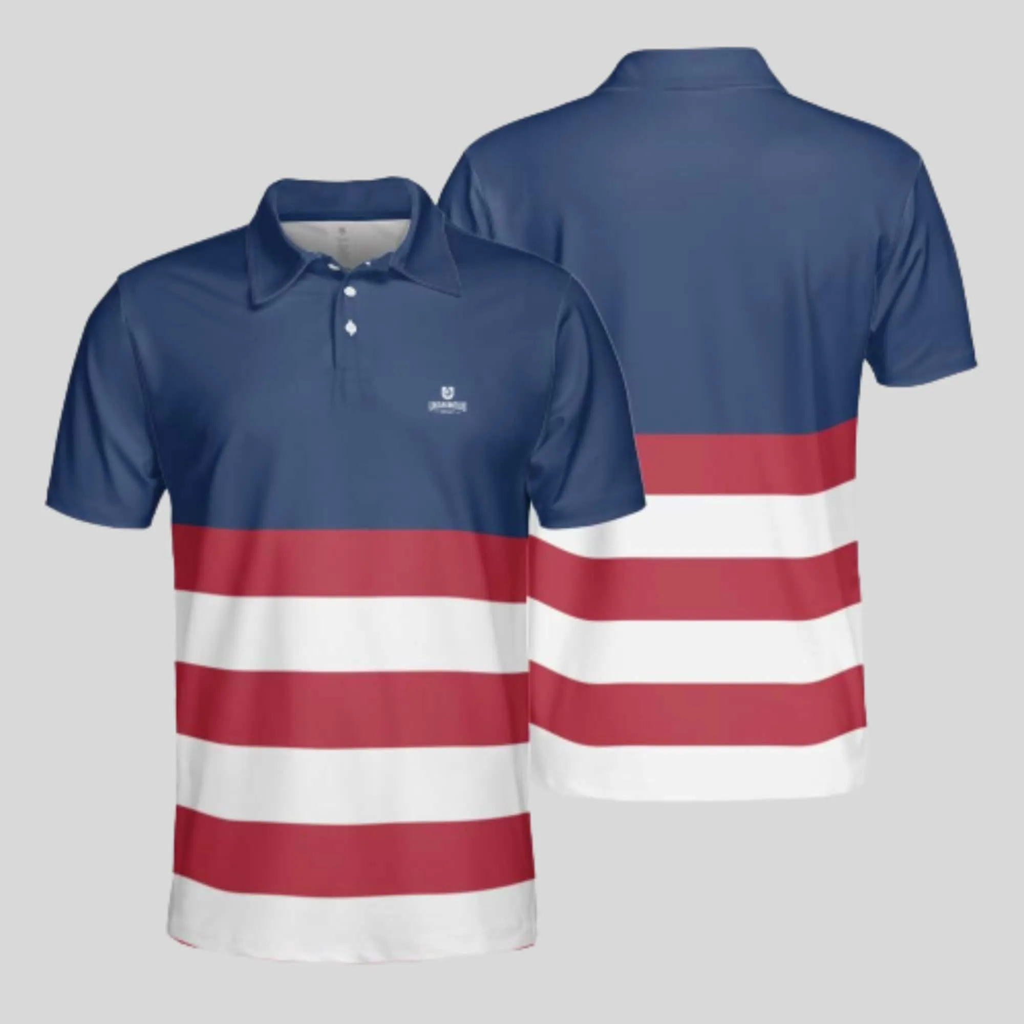 The Red White and Blue Golf polo