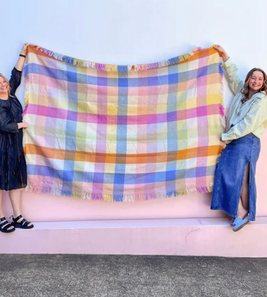 The Somewhere Co Woven Rug | Cherry Jam
