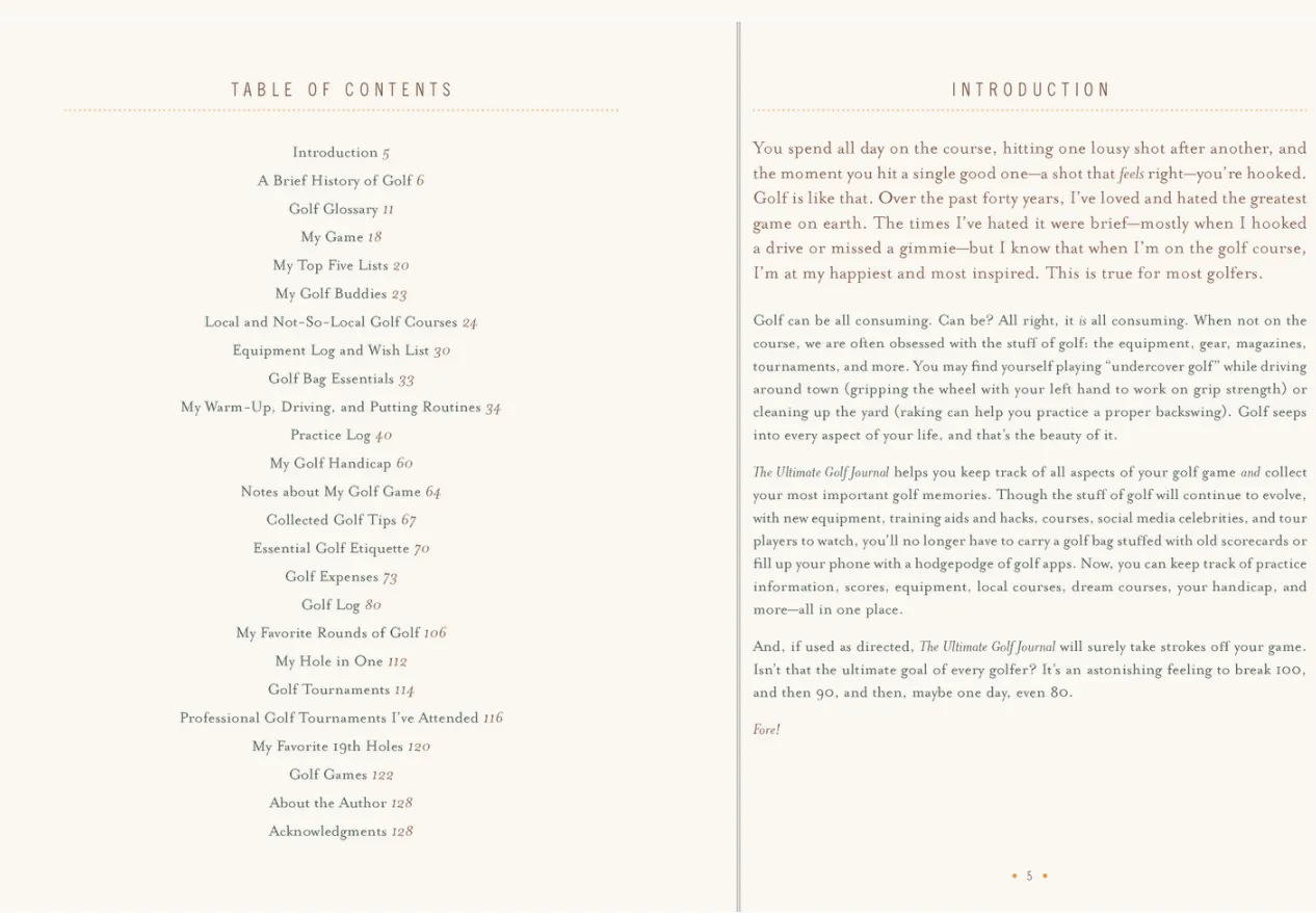 The Ultimate Golf Journal