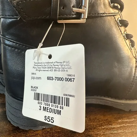 Thereabouts Girls Piper Black Stacked Heel Hiking Boot NWT various sizes