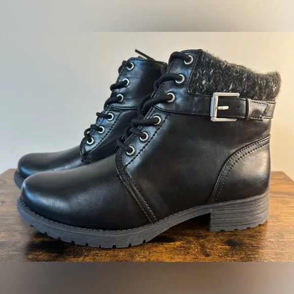 Thereabouts Girls Piper Black Stacked Heel Hiking Boot NWT various sizes