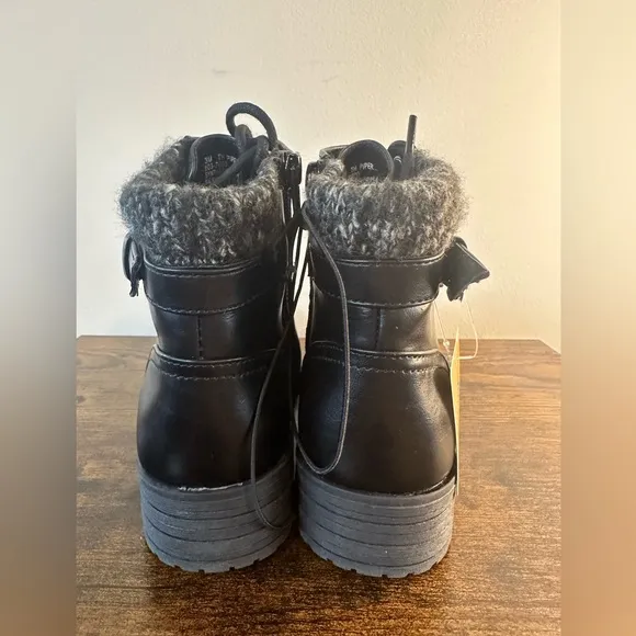 Thereabouts Girls Piper Black Stacked Heel Hiking Boot NWT various sizes