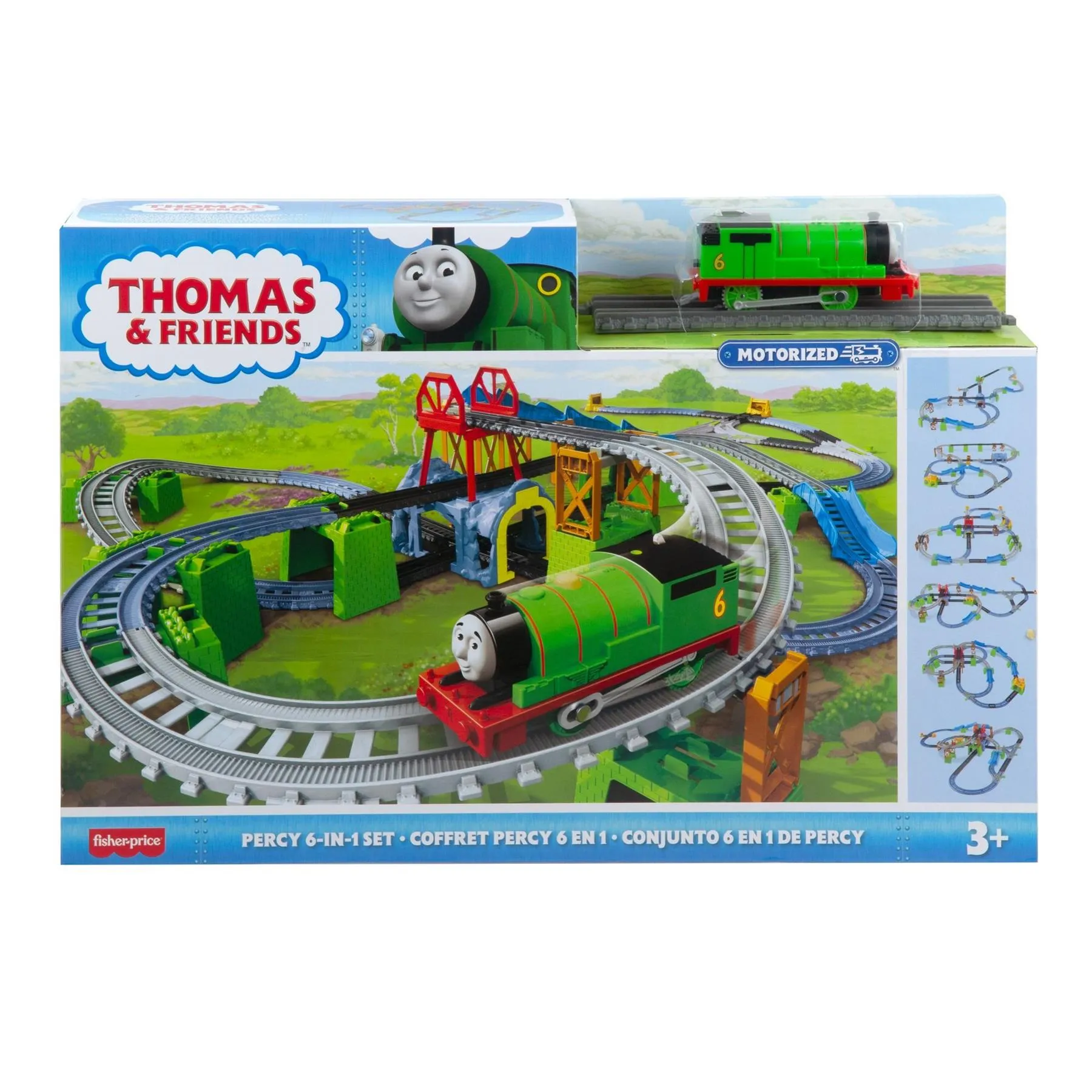 Thomas & Friends Track Master Percy 6-in-1 Builder Train Set