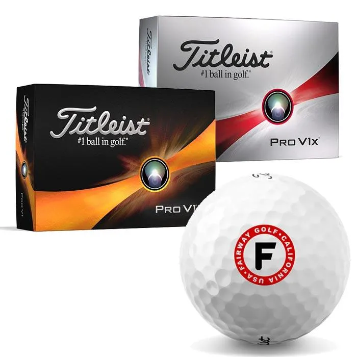 Titleist 2023 Pro V1 V1x Fairway Golf Logo Golf Balls Pro V1 (Sleeve/3 Ball Pack)