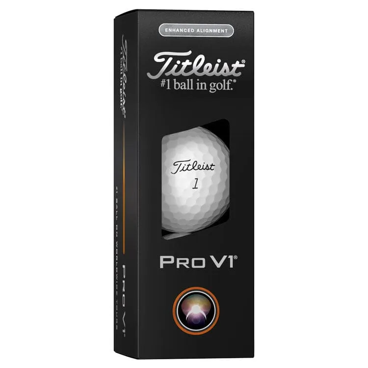 Titleist Pro V1 Enhanced Alignment White Golf Balls 12Pk
