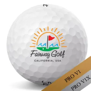 Titleist Pro V1 V1x Sun & Wave California Logo Golf Balls Pro V1x White