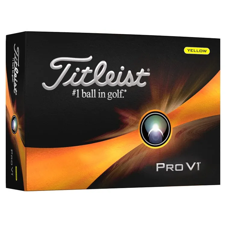 Titleist Pro V1 Yellow Golf Balls 12Pk