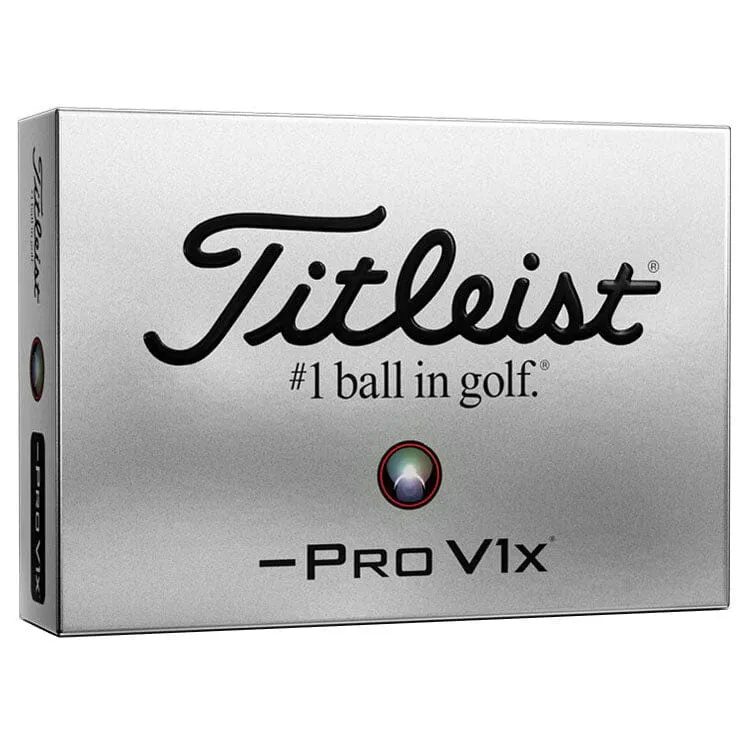 Titleist Pro V1x Izquierda Dash Blanco Pelotas de golf 12Pk