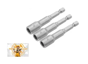 Tolsen Tools, 3pcs Magnetic Socket Bits 6mm
