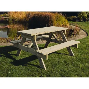 Traditional Garden Picnic Table by Churnet Valley - 4 Seats - PT101