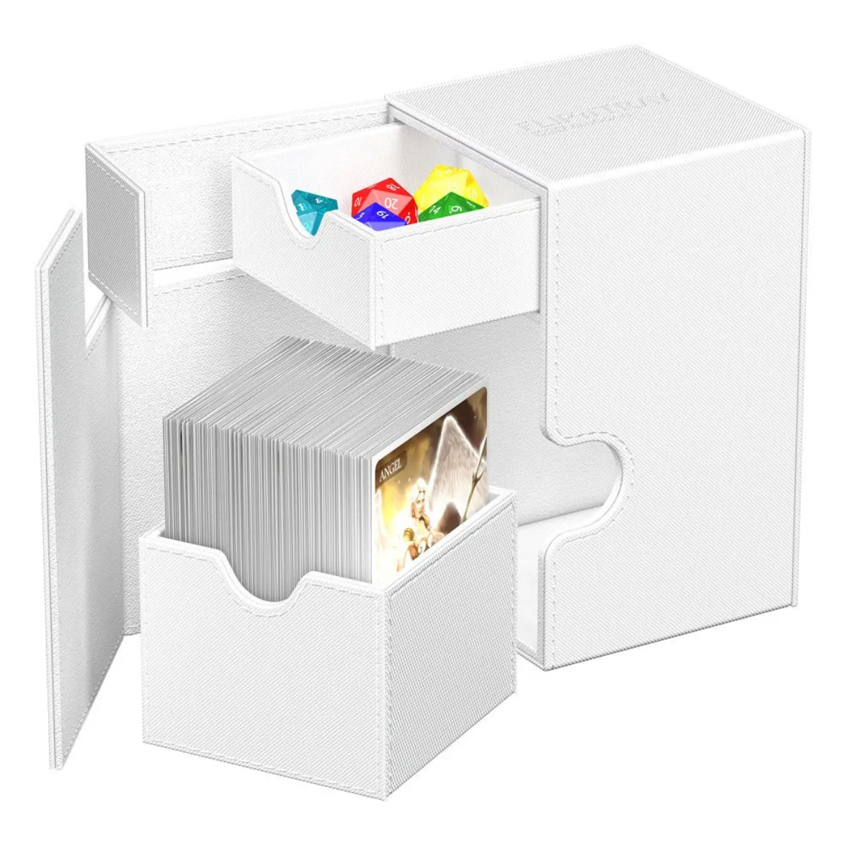 Ultimate Guard Flip n Tray 100  XenoSkin Monocolor White Deck Box
