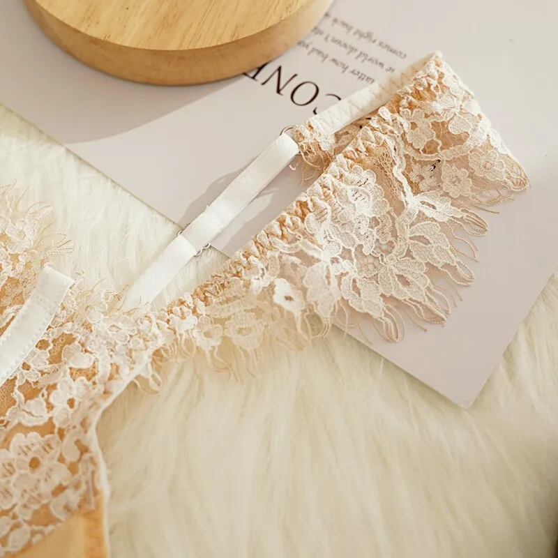 Ultra Thin Lace Underwear Sets Push Up Brassiere French Eyelash Bra Lingerie Female Transparent Bra And Panty