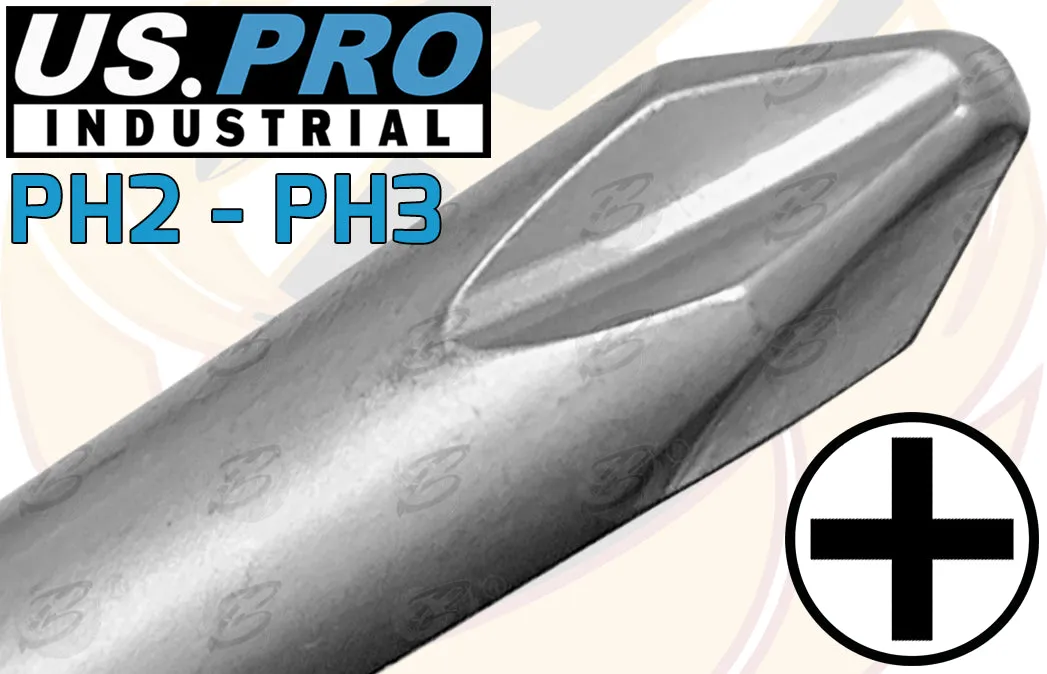 US PRO INDUSTRIAL 6PCS MAGNETIC SCREWDRIVER SET ( SLOTTED - PHILLIPS )
