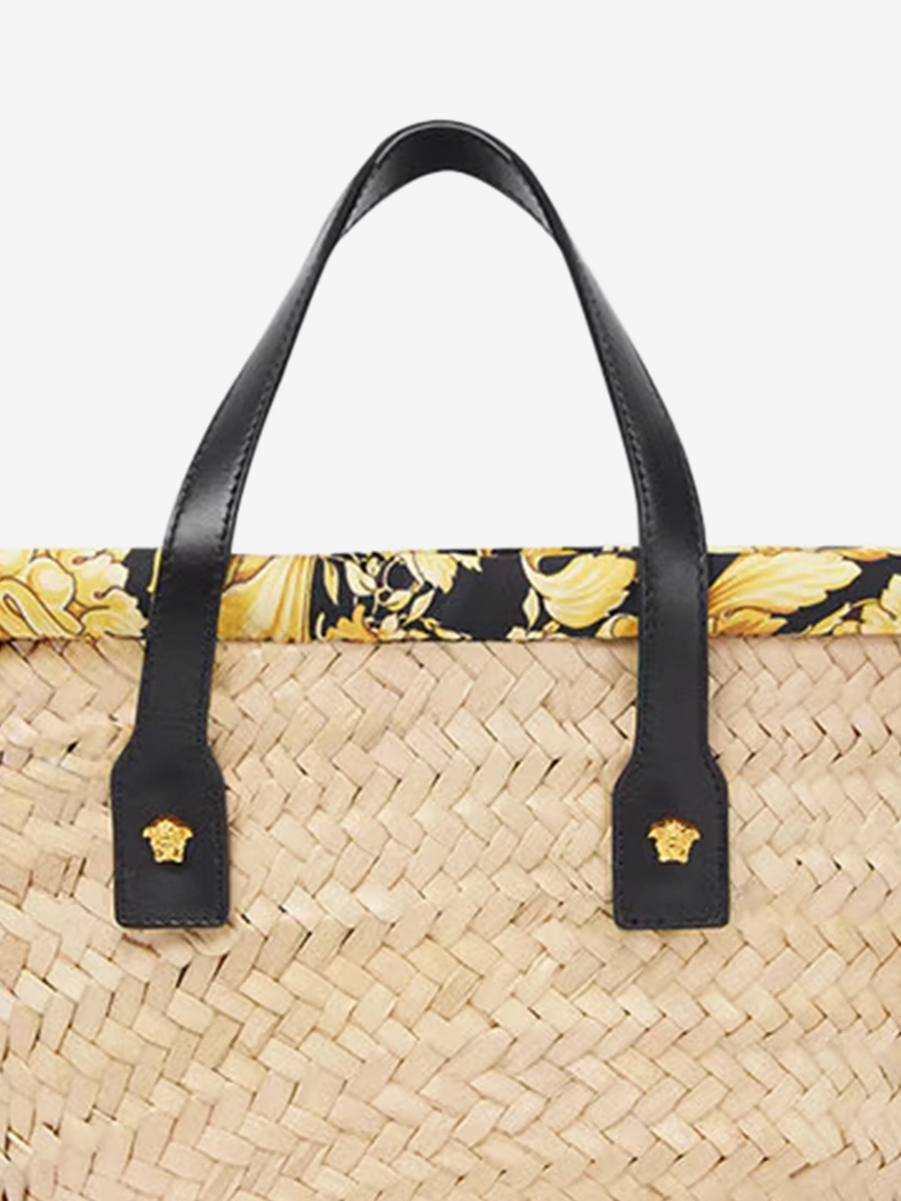 Versace Girls Straw Tote Bag in Beige (28cm)