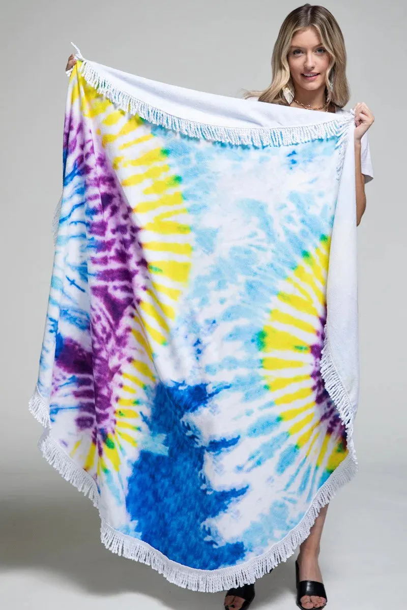 Vibrant Tie-Dye Towel