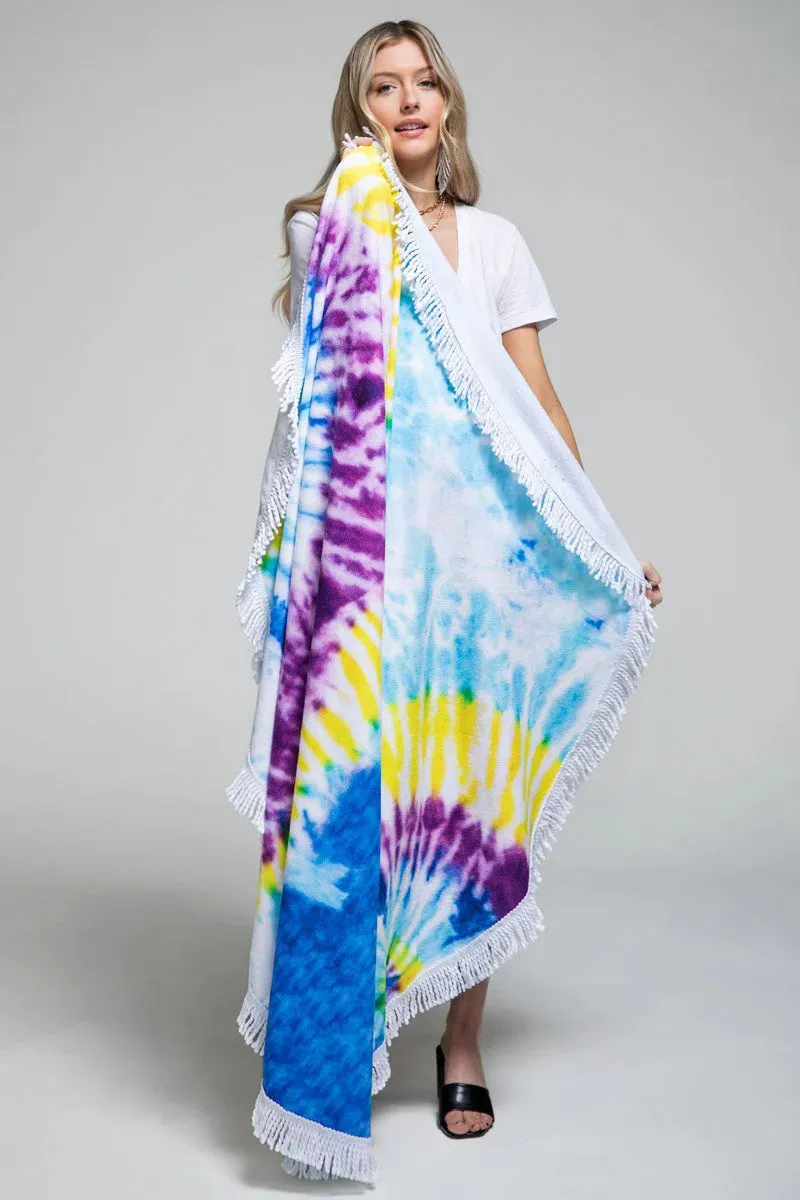 Vibrant Tie-Dye Towel