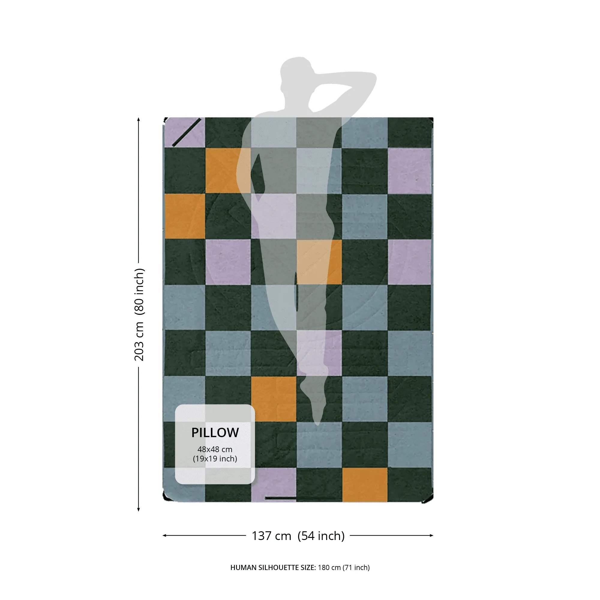 VOITED Compact Picnic & Beach Blanket  - Palm Leaves