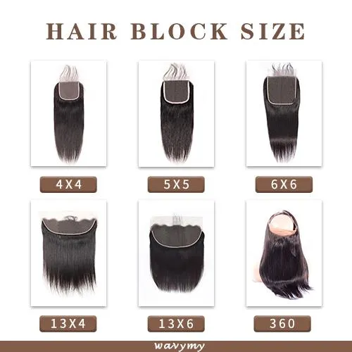 Wavymy Straight Virgin Human Hair 4 Bundles with 6x6 Closure