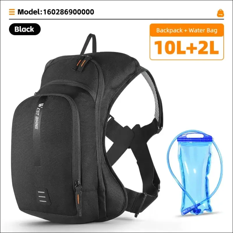 West biking ultralight 10l sports hydration backpack