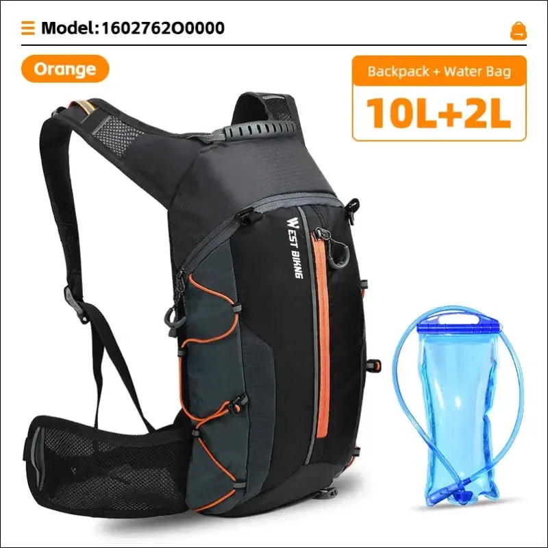 West biking ultralight 10l sports hydration backpack
