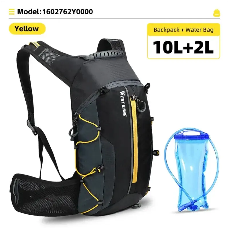 West biking ultralight 10l sports hydration backpack