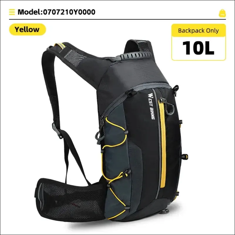 West biking ultralight 10l sports hydration backpack