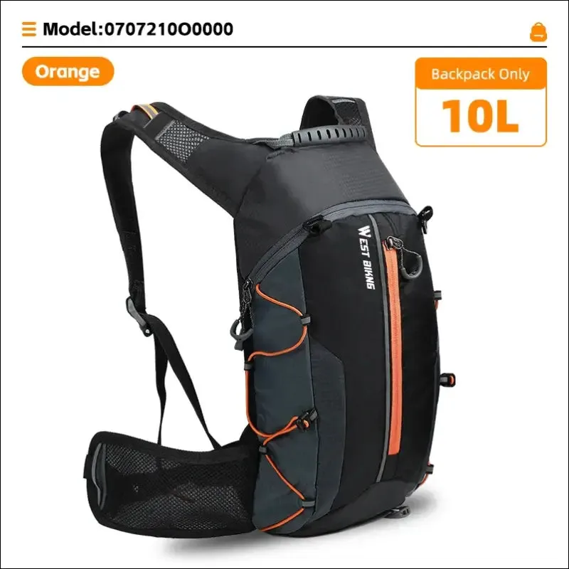West biking ultralight 10l sports hydration backpack