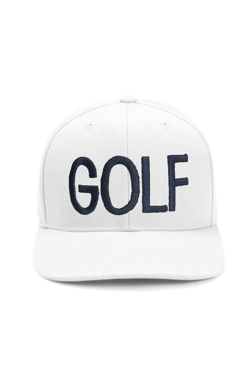 White/Navy GOLF Snapback Hat