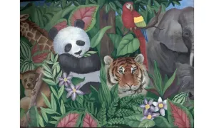 Wildlife Panda Tiger BR4461 Wallpaper Border