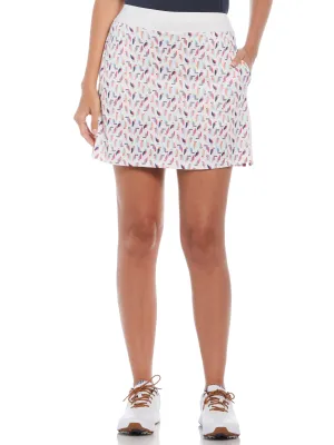 Womens 17"  Birdie and Eagle Print Golf Skort