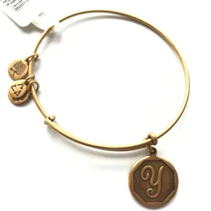 Women's Alex And Ani | Initial Y Bangle Bracelet | Gold