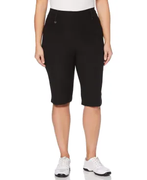 Womens Pull-On Stretch Solid Short with Active Waistband