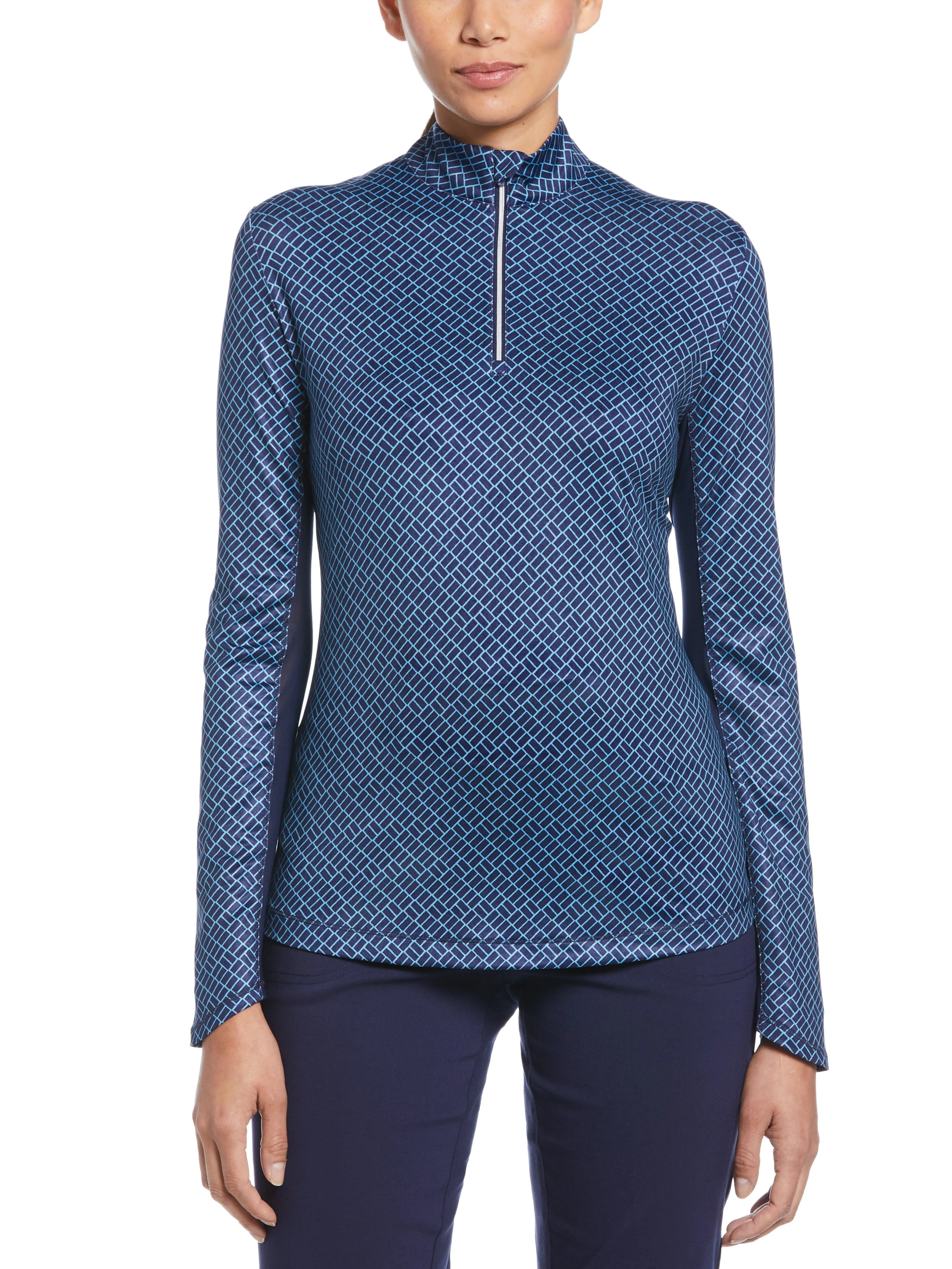 Womens Quarter Zip Sun Protection Golf Top