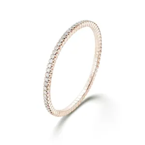 XBAND EXPANDABLE BRACLET IN ROSE GOLD AND WHITE DIAMOND